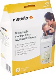 Breast Milk Storage Bags 180ml Freezer Safe resealable 50 Pack