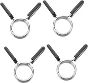 Toyvian 4pcs Barbell Clamps Dumbbell Spring Clips Weight Clips For Bars Weight Bar Collars Quick Release Clamps For Strength Training Gym Accessories