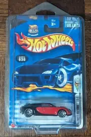 Hot Wheels 2003 First Edition Bugatti Veyron #18/42 Color Red Black W/Protector