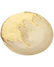 Alice Pazkus Set of Four Gold Dipped Designed 8.25in Salad Plates