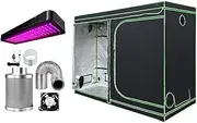 Grow Tent Light Kit 280x140x200CM 2000W LED 6 Inch Vent Fan Full Spectrum