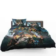 v2677 Bed Sheets Transformers the Last Knight Bumblebee Mark Wahlberg Duvet Cover Set Kids Bed Sheets IU2677