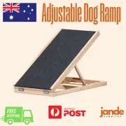 Foldable Dog Ramp Adjustable Height Pet Stairs Puppy Steps Bed Sofa Anti-Slip