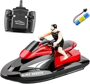 SOPOTUTU 1PC Boat High Speed Remote Control Boat with Dual Motors for Adults Stable for Outdoor Water Fun