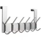 Over The Door Hook Hanger - 6 Hooks Over Door Coat Rack for Hanging Clothes H...
