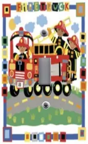 Light Switch Plate Outlet Covers BOY'S ROOM ~ FIRE RESCUE TRUCK 02