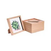 Nicola Spring Shadow Box Frames - 8 x 8" with 6 x 6" Mount - Light Wood - Pack of 5
