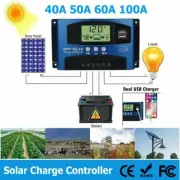 100A 12V-24V MPPT Solar Charger Controller Panel Regulator Daul USB Digital F1L5