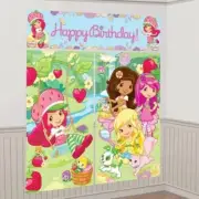 Strawberry Shortcake Giant Scene Setter Birthday Party Set 5 Piece Set 6ft Tall