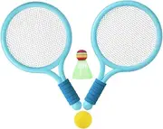 TOKIDNY 1 Set Parent Badminton Tennis Set Rackets Balls Durable Sports for Fun Outdoor Activity for Boys Lightweight Safe Playtime Equipment Random Color