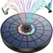 5.5W LED Solar Fountain Pump with Lights, for Bird Bath/Pool DIY Solar Water Fou