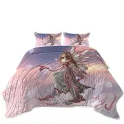 Day Break Fantasy Artwork Sunset Sky Fairy Coverlet