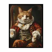 Viscount Cat Framed Print Fine Art Poster Print