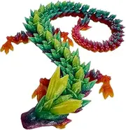 Articulated Crystal Dragon - Articulated Dragon,11.8inch Joint Mobility Crystal Dragon 3D Printed for Home Car Desk Decor