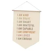 Affirmations Wall Hanging Art for Kids, Classroom Wall Art, I am Enough, Kid's