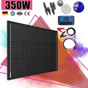 350W 12V Solar Panel Kit Mono Fixed Caravan Home Off Gird Battery Charging Power