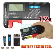 1/2pcs Button Cell Battery Power Volt Tester Checker Universal For AA/AAA/C/D/9V