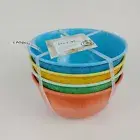 Set of 4 Colorful Panama Jack Melamine Soup Salad Cereal Serving Bowls Summer