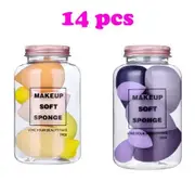 14pcs Complexion Sponge Makeup Blender Beauty Sponge Eggs For Touch Ups, Beauty Foundation Latex Free Liquid Foundation Powder Color Random Send