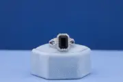 2.00Ct Emerald Cut Simulated Diamond Women's Halo Ring 14K White Gold Plated