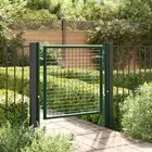 Fence Gate Steel 100x75 cm Green Garden Outdoor Patio Fencing Barrier vidaXL