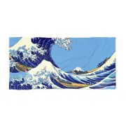 HOKUSAI The GREAT WAVE Light Layer Sky Blue Beach Towel