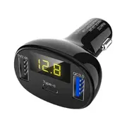 3-Ports Usb Type-C Quick Charge Car Charger Adapter