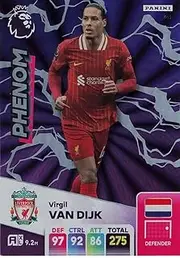 Panini Premier League 2024 2025 Virgil Van Dijk Phenom Trading Card