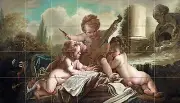 The Child Musicians Tile Mural Kitchen Bathroom Wall Backsplash Marble Ceramic