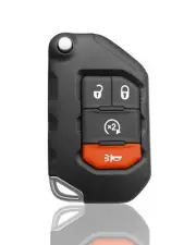 4-Button Key Fob Remote Control Replacement OHT1130261 Fit for Jeep Wrangler ...