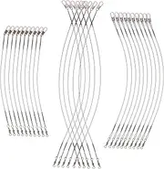 30Pcs Fishing Leaders with Swivels Snap Durable Fishing Lines Lengths for Freshwater Saltwater Fishing Versatile Worm Lure Compatible