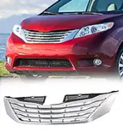 Chrome Front Bumper Upper Grille TO1200333 For 2011-2014 Toyota Sienna Mini (for: Toyota)