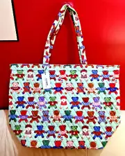 Vera Bradley Essential Grand Tote Bag Toasty Teddies NWT