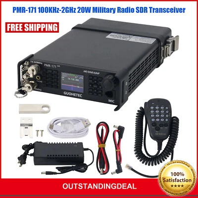 PMR-171 100KHz-2GHz 20W Radio SDR Transceiver VHF UHF HF CW AM SW Mobile Radio-