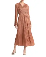 Vince Pleated Midi Dress