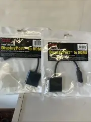 Bundle of 2! DisplayPort adapter - DisplayPort (M) to HDMI (F) - black