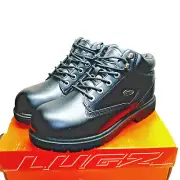 LUGZ men Zone HI SR lace up work boots shoe size 8.5 M black Slip Resistant NEW