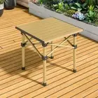 Portable Folding Camping Side Table with Carry Bag, Ultralight Aluminium End Tab