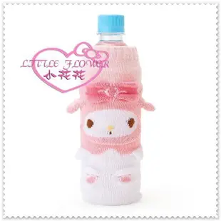 小花花日本精品♥ Hello Kitty 美樂蒂 造型寶特瓶套 水壺套 保溫瓶套 粉色01015607