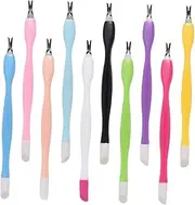 50pcs Nail Beauty Dead Skin Pen Trimmer Nail Gel Putter Nail Cuticle Cleaner Manicure Tools Professional Removedor De Gel Dead Skin Trimming Fork Nail Cuticle Removers Plastic Baluue