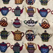 Fabric Vintage Debbie Mumm Tea Time quilt fabric crafts tea pots