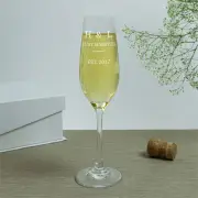 Personalised Initials Crystal Wedding Flute