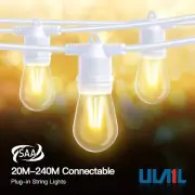 20-240M LED Bulbs Festoon Lights Outdoor Dimmable Wedding Xmas Party Garden Deco