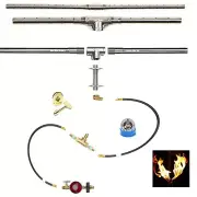 TB122ITCK+: IN-TABLE DIY GAS FIRE PIT KIT & 122" LIFETIME WARRANTED 316 BURNER