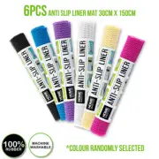 6PCS 30x150cm Anti Non Slip Mat Grip Roll Matting Cabinet Liner Kitchen Drawer