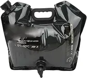 GRCFUMO Collapsible Water Container Bag, 8L Portable Foldable Water Bag, Reusable Folding Water Carrier for Travel Camping Riding (Dark Green)