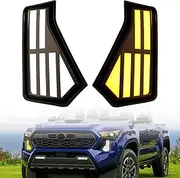 LED Fog Lights Daytime Running Lights fit For Toyota Tacoma 2024 2025 Foglights Lamps Assembly Turn Signal Lights 2024 Tacoma (DRL)