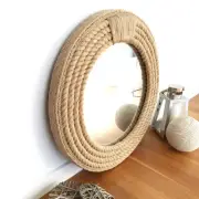 Country Coastal Nautical Hampton Style Rope Round Mirror Home Decor 60cm