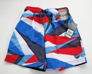Speedo Big Boys L Board Swim Shorts Lined Trunks Blue Red White Bittersweet NWT