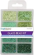 Glass Bead Kit for Jewelry Making - 8 Different Bead Colors - Going Green
